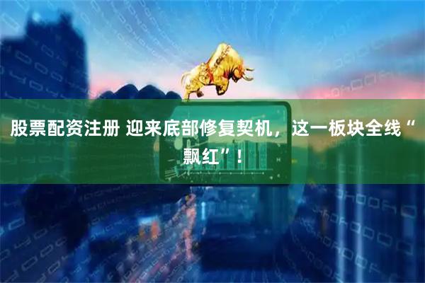 股票配资注册 迎来底部修复契机，这一板块全线“飘红”！
